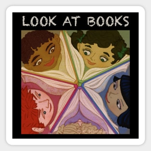 Look At Books Sticker